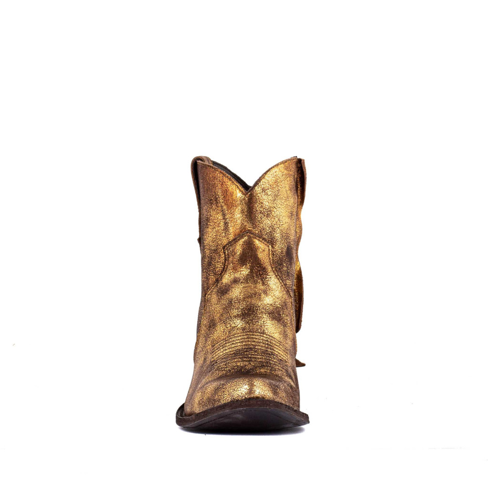 La Concha Gold Cowboy Boots | Golden Elegance | Mexicana