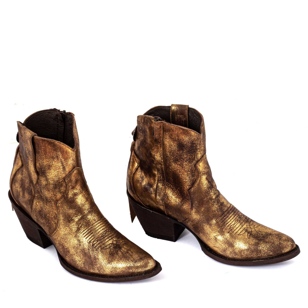 Santiags La Concha Gold | Élégance dorée | Mexicana