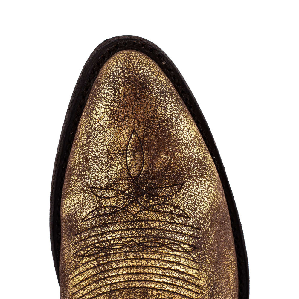 La Concha Gold Cowboy Boots | Golden Elegance | Mexicana