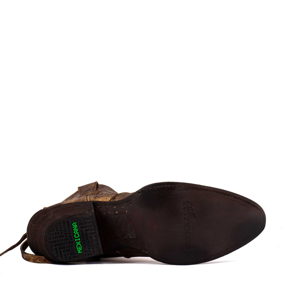 La Concha Gold Cowboy Boots | Golden Elegance | Mexicana
