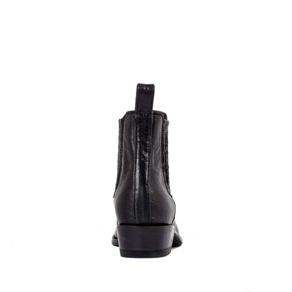 Bottines santiags noires en cuir verni - Estudio bis black - Santiags homme