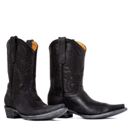 Bottes santiags en cuir noir  - Nevada black - Santiags homme