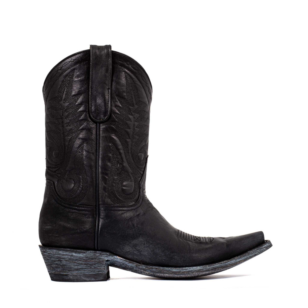Bottes santiags en cuir noir  - Nevada black - Santiags homme