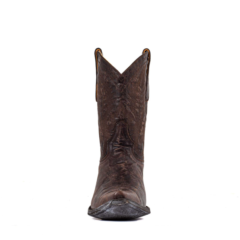 Bottes santiags en cuir marron - Nevada chocolate - Santiags homme