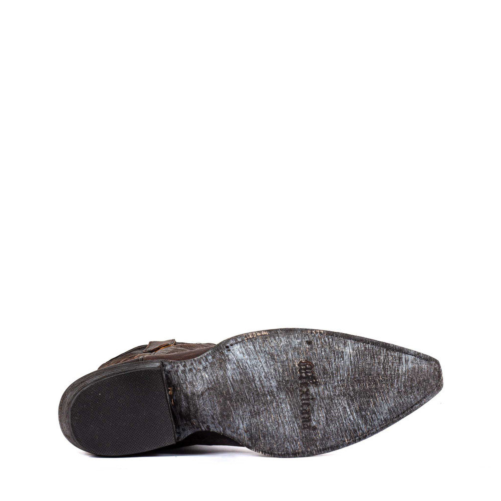 Bottes santiags en cuir marron - Nevada chocolate - Santiags homme