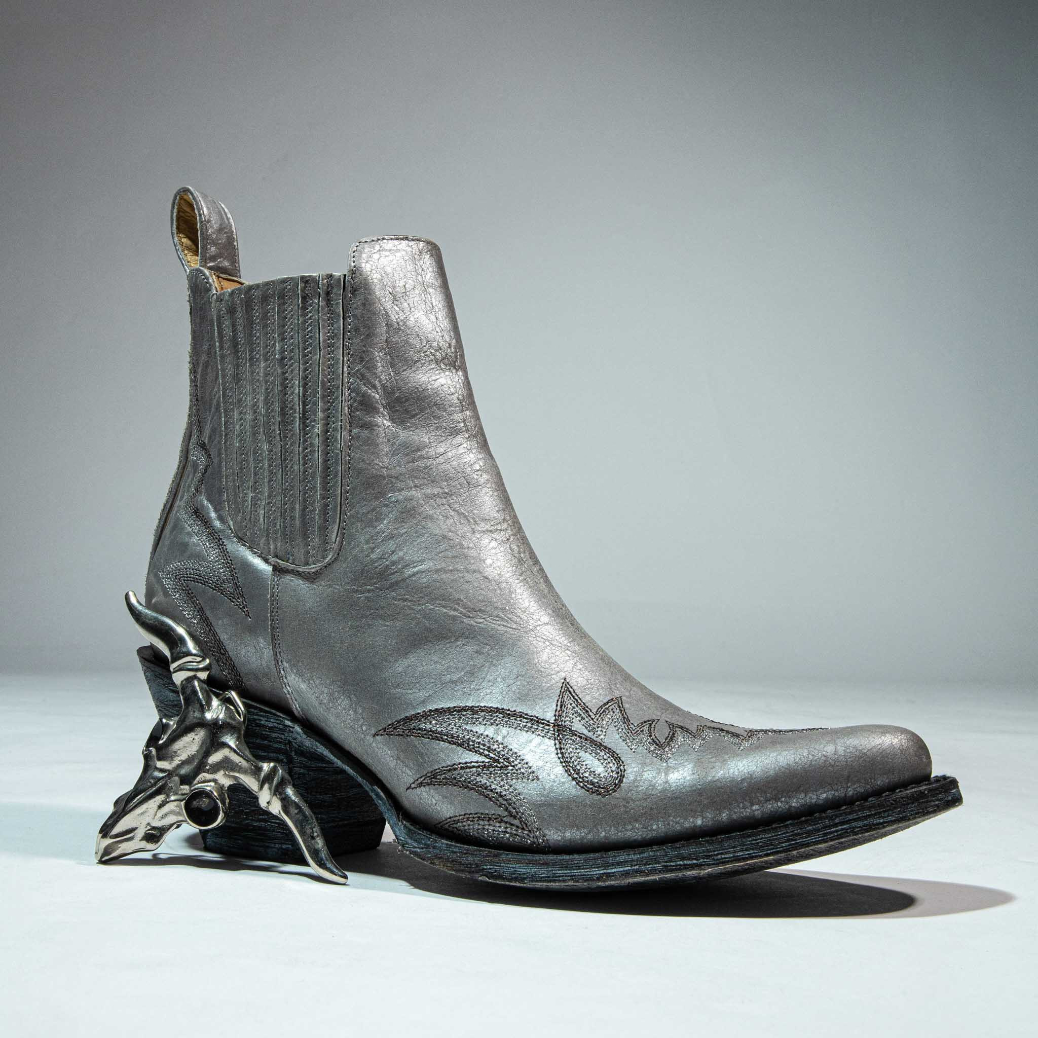 Bottines Santiag ASH Cuir Noir Vieilli - Pointure 37 - Fabriqué Au Mexique - Occasion