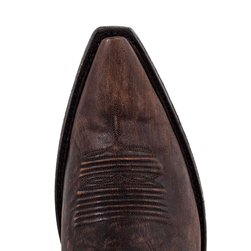 Bottes santiags en cuir marron - Nevada chocolate - Santiags homme