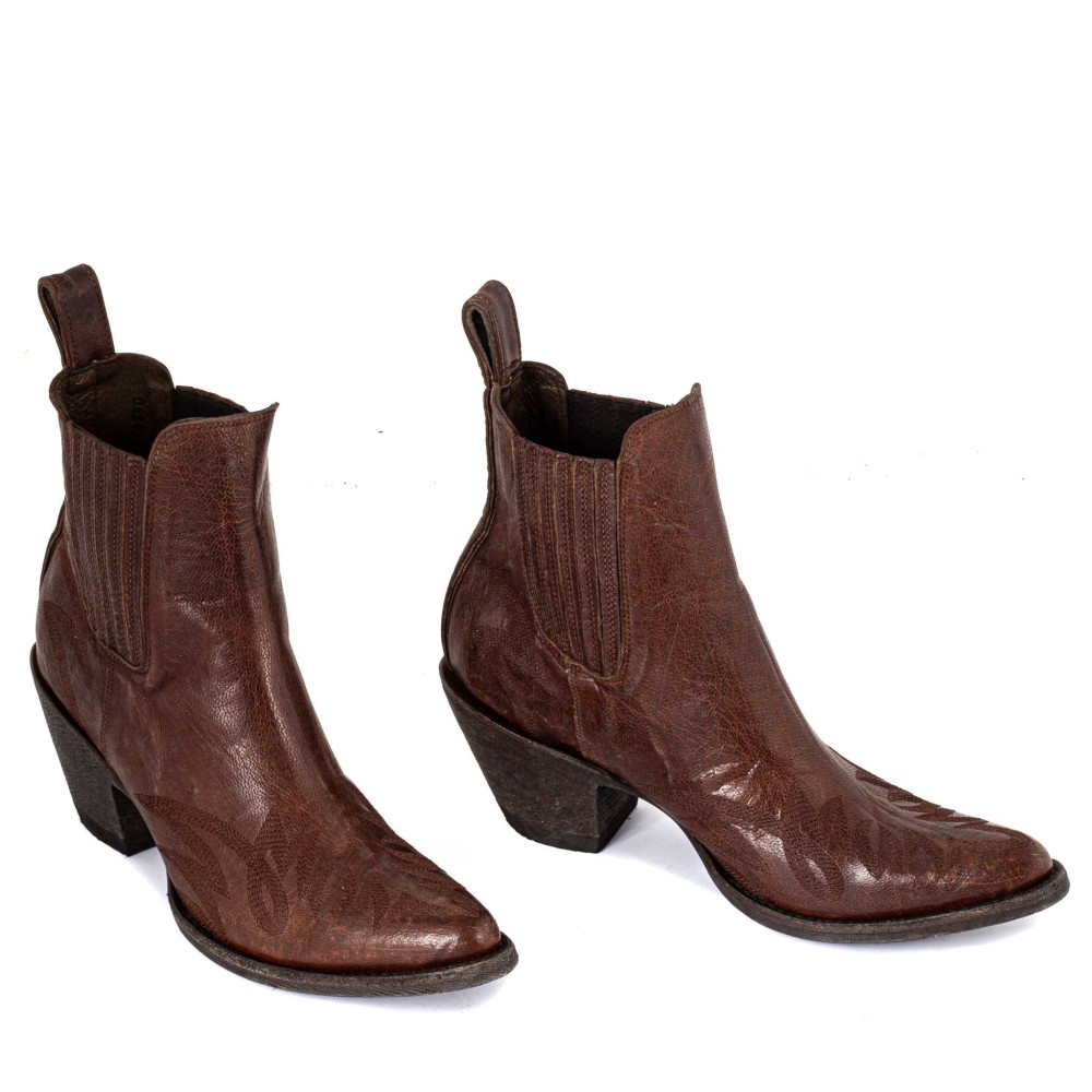 Bottes Gaucho Long Stitch 6" Brass - MEXICANA Officiel