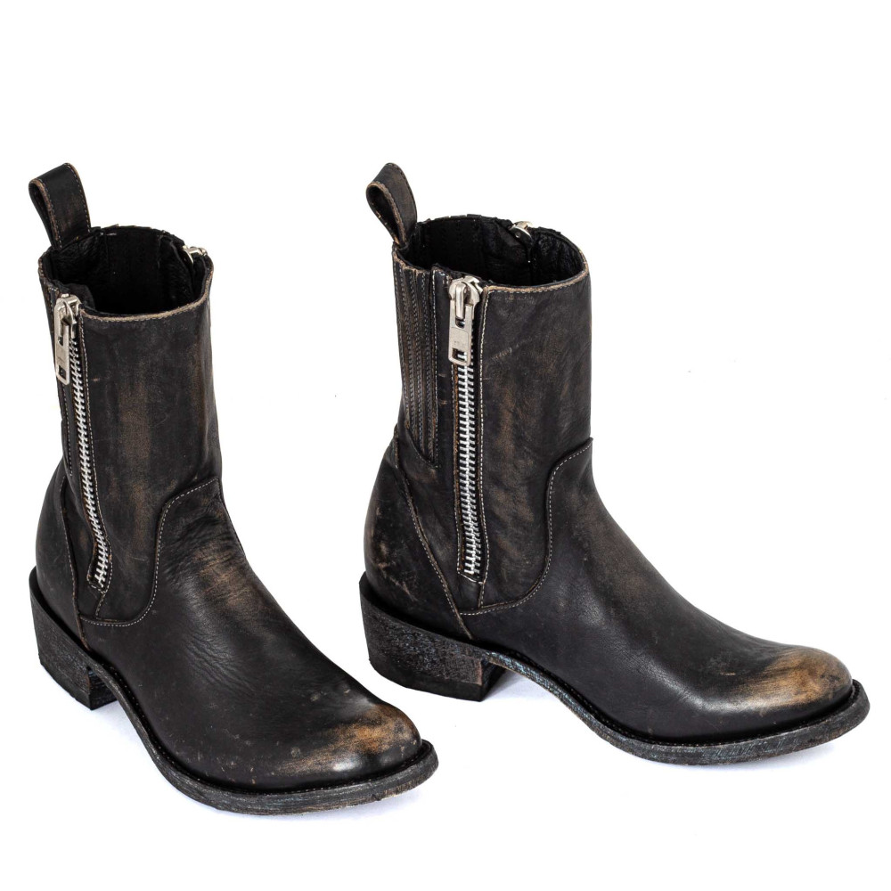 Santiags Demonia Beige Rustik | Style rustique et audacieux | Mexicana