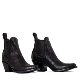Bottines Femme Cuir "ESTUDIO BLACK SNAKE" | MEXICANA Officiel