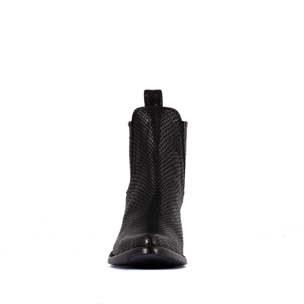 Bottines Femme Cuir "ESTUDIO BLACK SNAKE" | MEXICANA Officiel