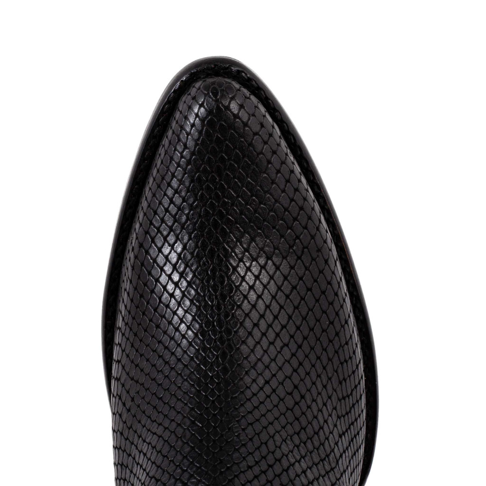 Bottines Femme Cuir "ESTUDIO BLACK SNAKE" | MEXICANA Officiel