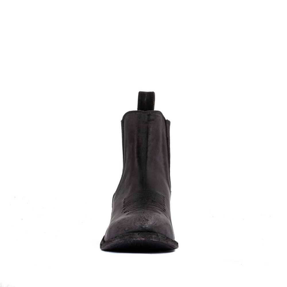 Bottines santiag en cuir noir viellis - Estudio bis black - Santiags femme