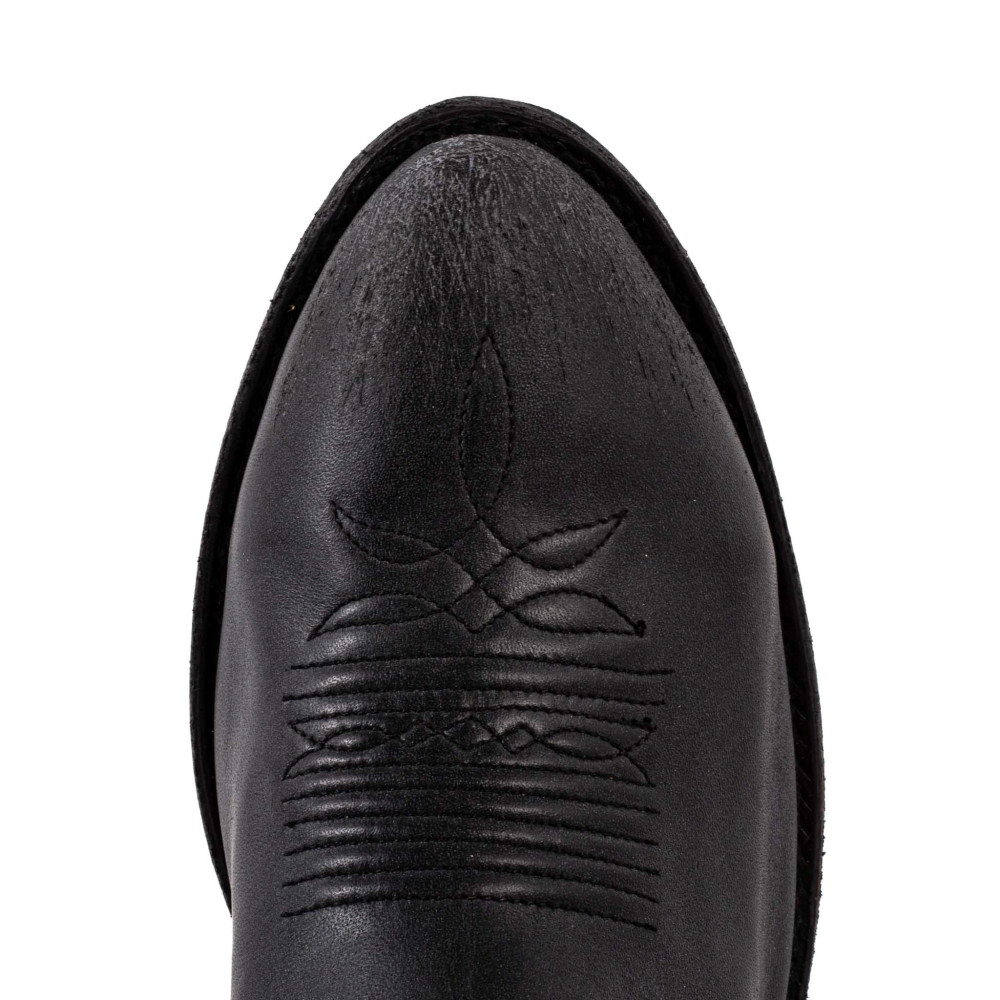 Bottines santiag en cuir noir viellis - Estudio bis black - Santiags femme