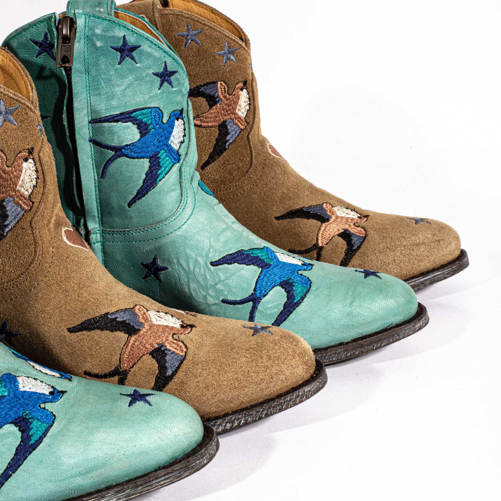 Golondrina Aqua Cowboy Boots | Aquatic and Bold Style | Mexicana