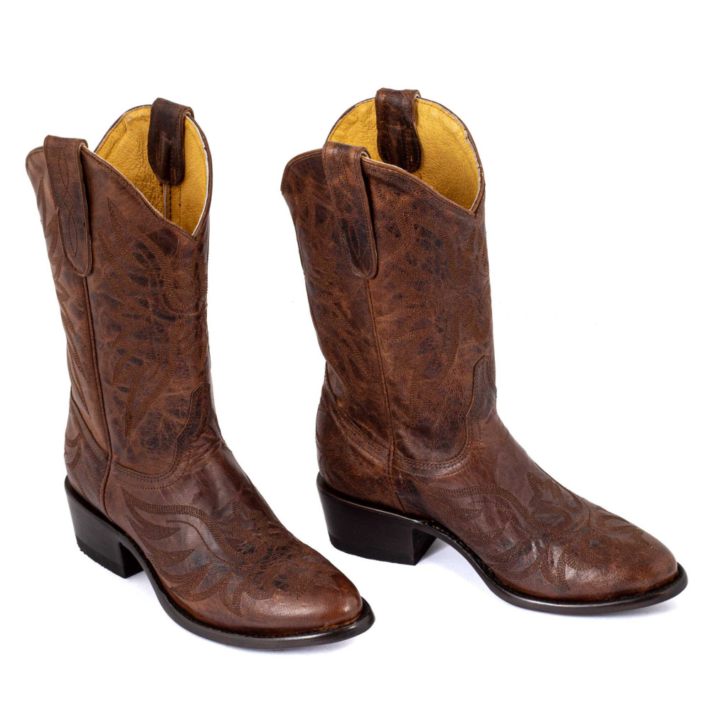 Bottes santiags à bouts ronds, motif aigle - Aguila oryx - Santiags femme