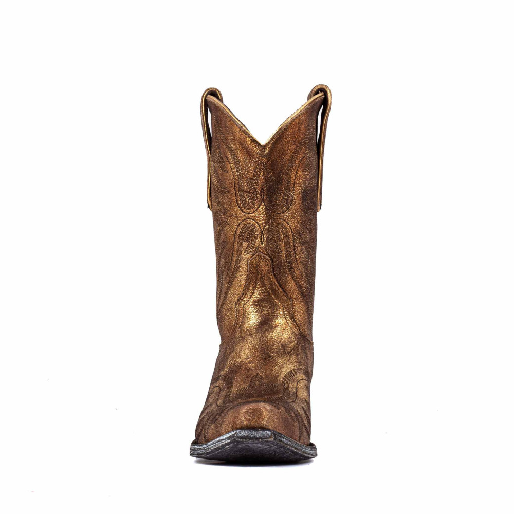 Bottes santiags dorées et motif aigle - Aguila gold used - Santiags femme
