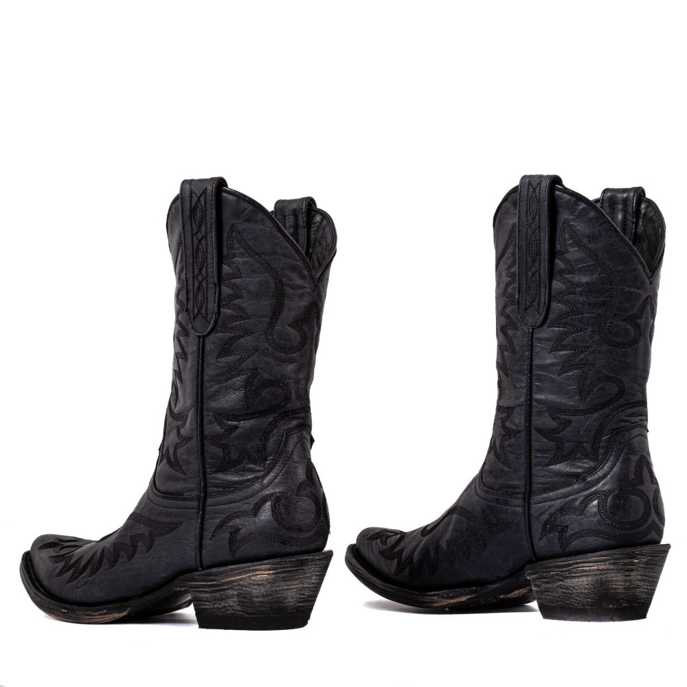 Bottes santiag avec motif aigle en cuir noir - Chiquita Bruselas negro - Santiags femme
