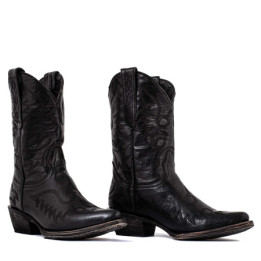 Bottes santiag avec motif aigle en cuir noir - Chiquita 10 becerro negro - Santiags femme