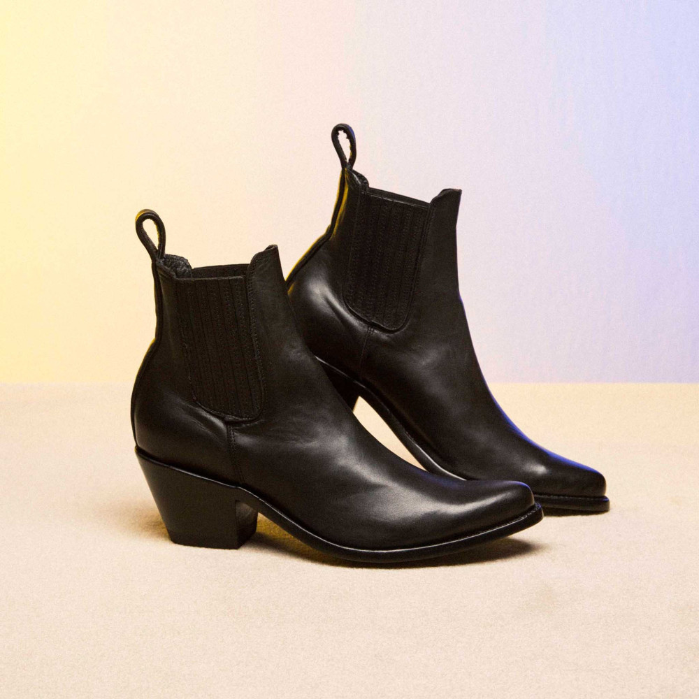 Santiags Estudio Black - Excellence artisanale par Mexicana Boots