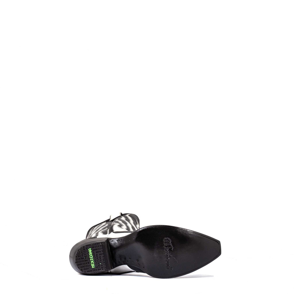 Bottes Santiags a bout pointu avec motifs flamme - Fire - Santiags femme