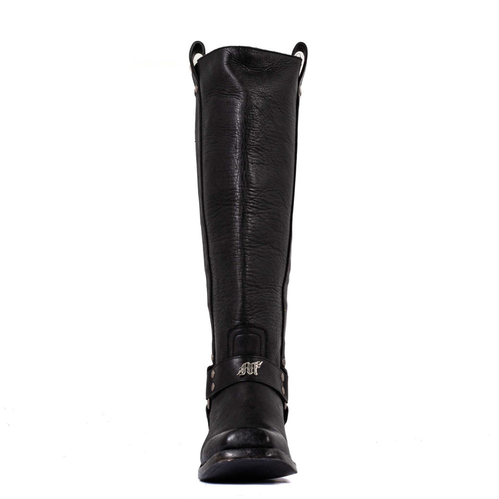 Bottes de moto a bout carré  - Candela 16 black - Santiags femme