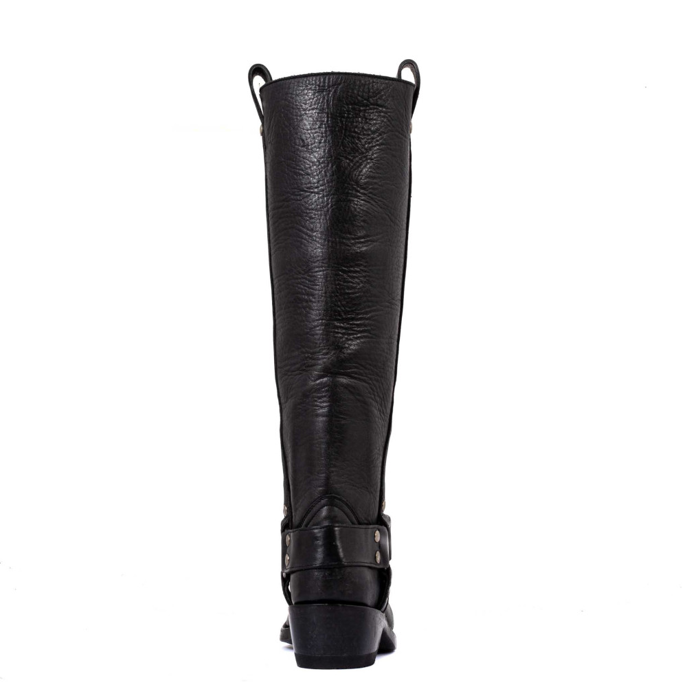 Bottes de moto a bout carré  - Candela 16 black - Santiags femme