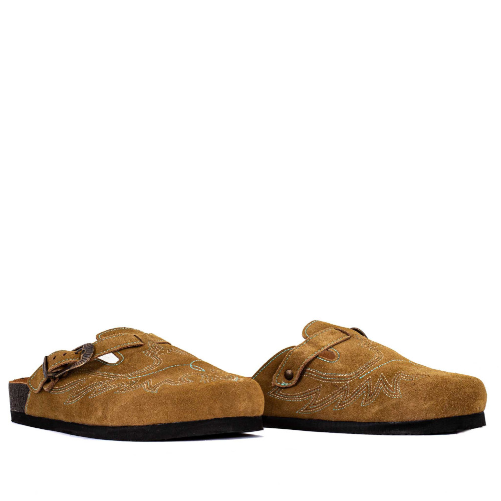 Cowboy clogs - Bahia suede camel - Men