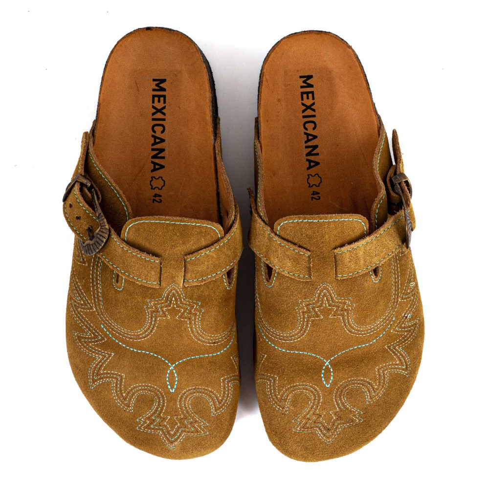 Sabots western - Bahia suede camel - Sabots homme