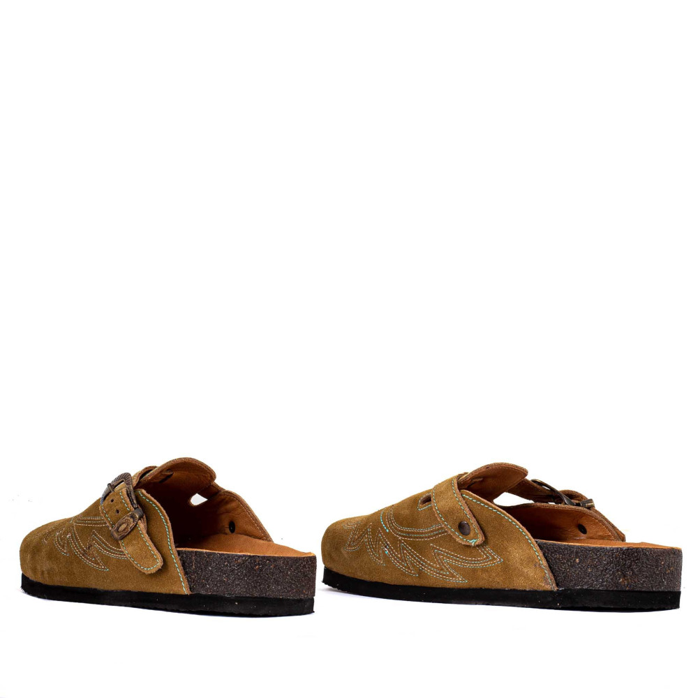 Cowboy clogs - Bahia suede camel - Men