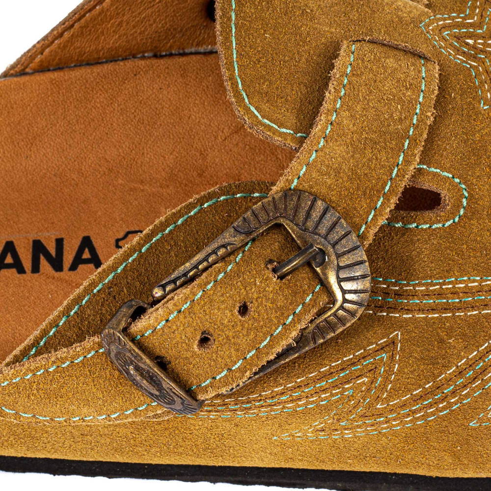 Sabots western - Bahia suede camel - Sabots homme