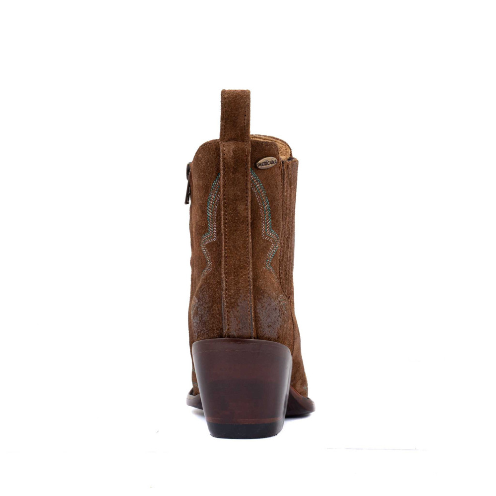 Santiags basses en cuir suede vieillis - Fury russet - Santiags femme