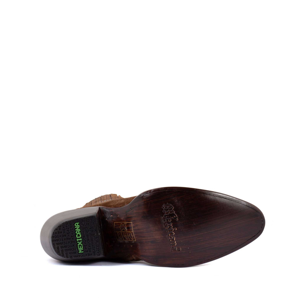 Santiags basses en cuir suede vieillis - Fury russet - Santiags femme