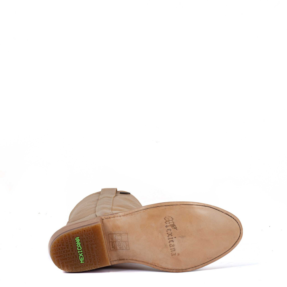 Bottes camarguaise en cuir lisse - Yopal camel - Santiags femme