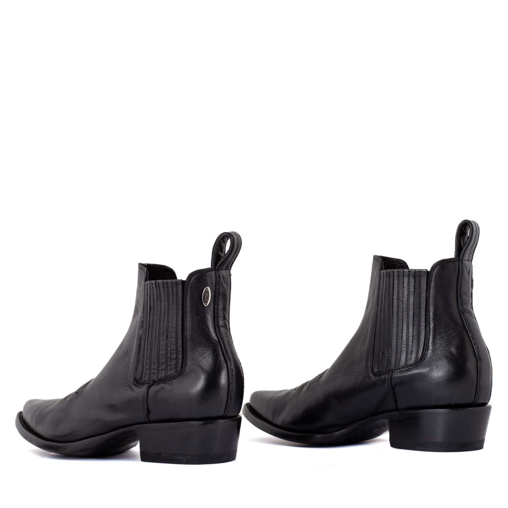 Bottines santiags à bouts pointus couleur noir - Estudio bis black - Santiags homme