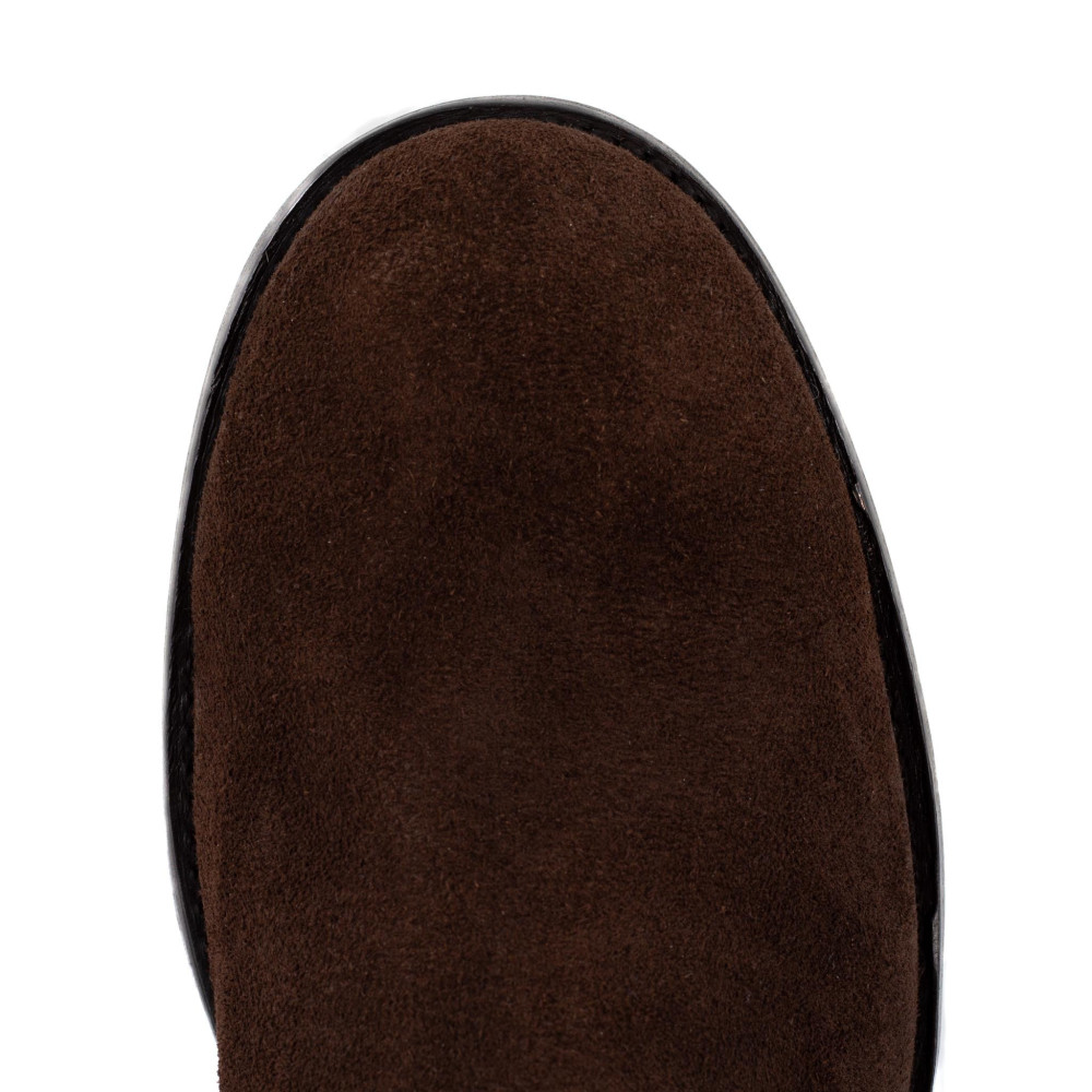 Bottes de moto à coque en cuir patiné - Diablo chocolate - Santiags homme