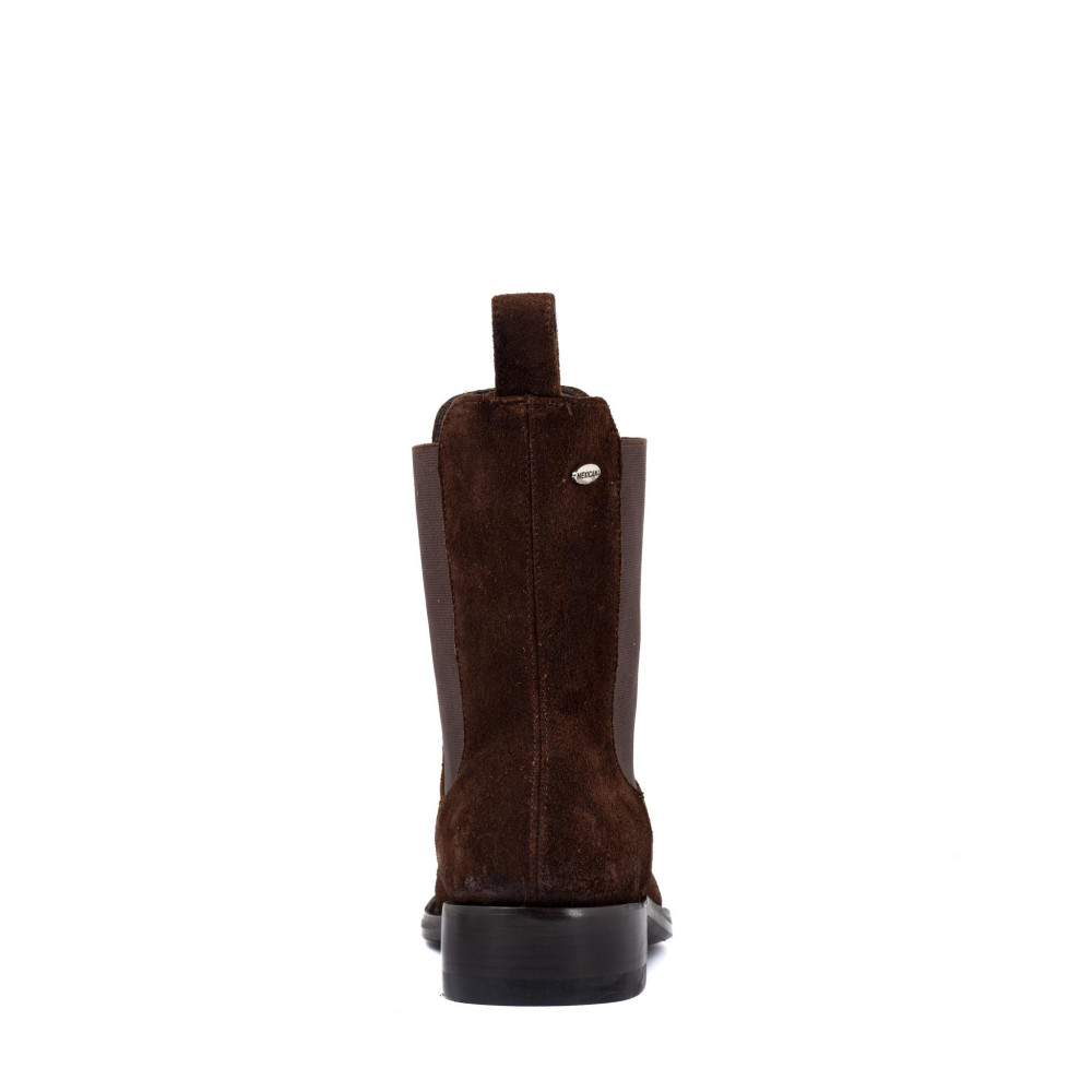 Bottes de moto à coque en cuir patiné - Diablo chocolate - Santiags homme