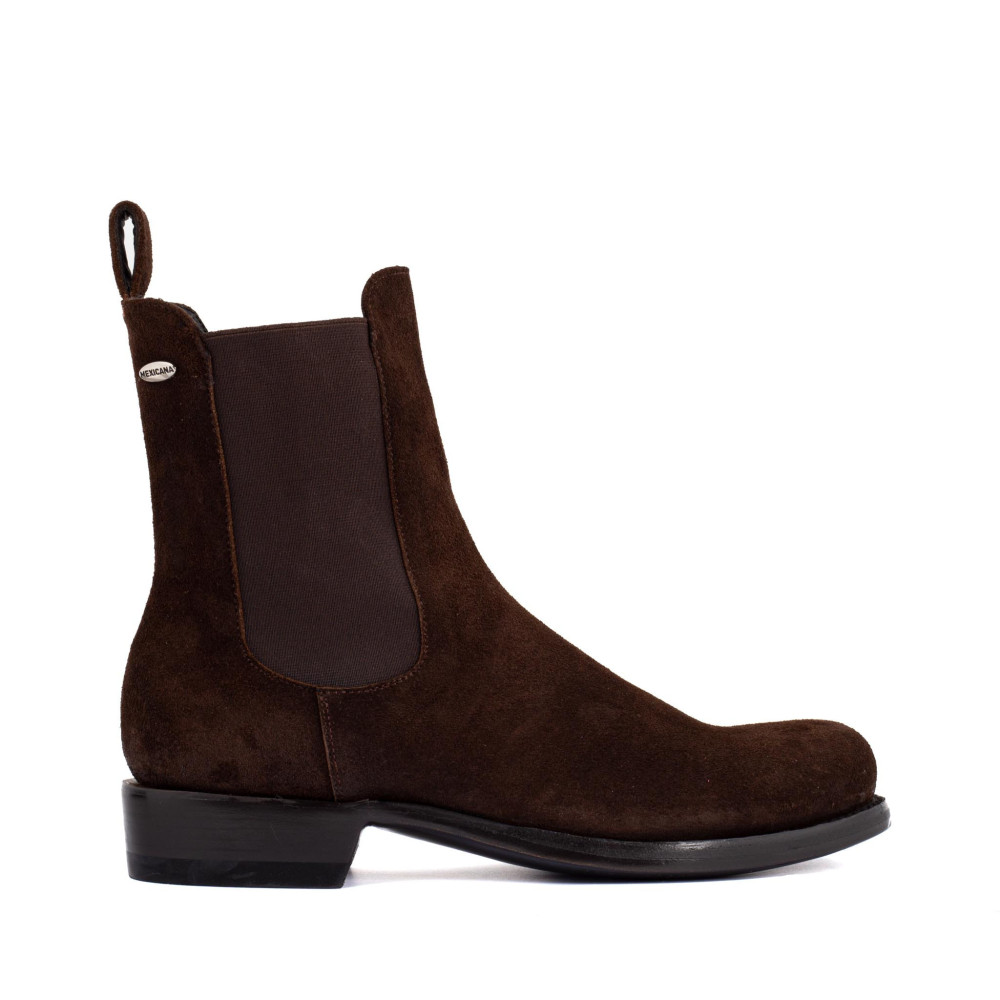 Bottes de moto à coque en cuir patiné - Diablo chocolate - Santiags homme