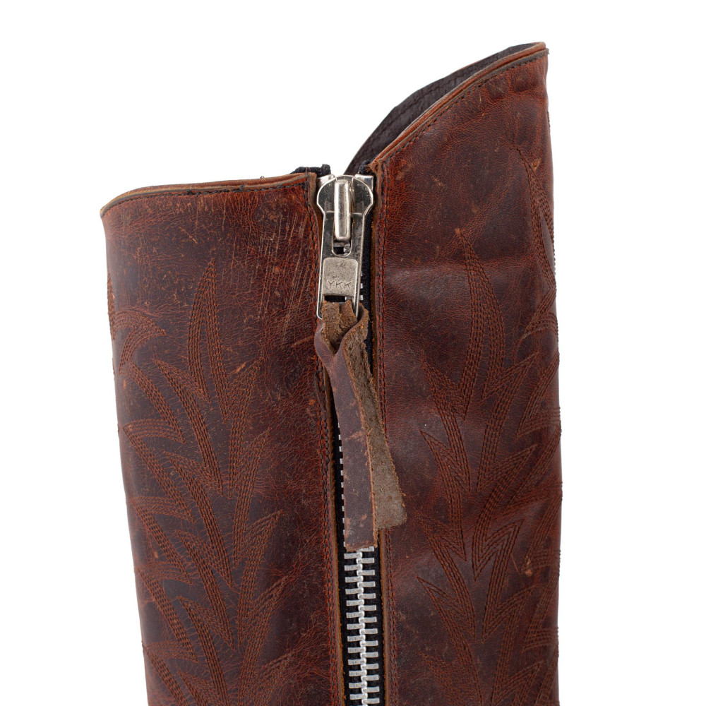 Bottes Santiags en cuir marron - Razz 15 Saddle Cognac - Santiags femme