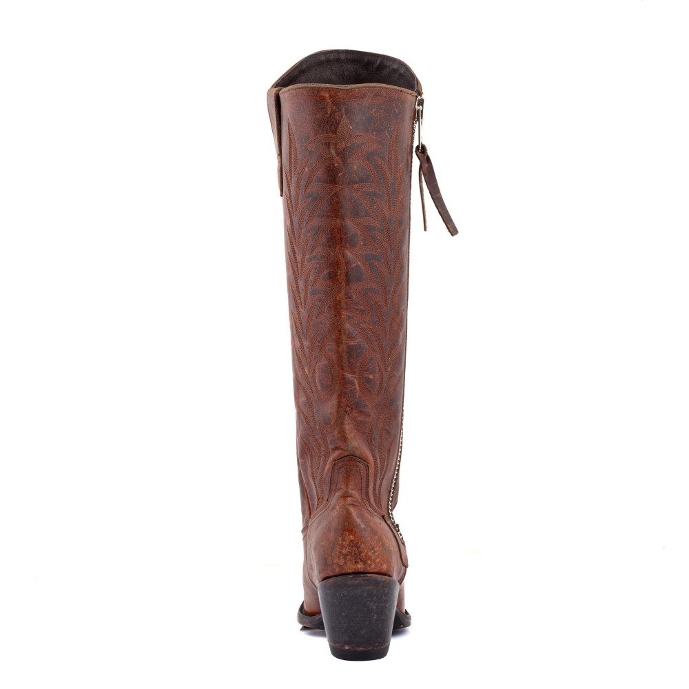 Bottes Santiags en cuir marron - Razz 15 Saddle Cognac - Santiags femme