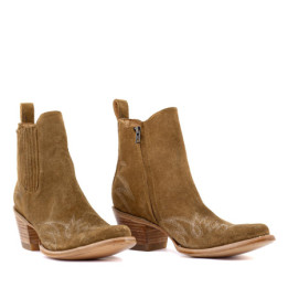 Santiags basses en cuir suede - Fury Dijon - Santiags femme