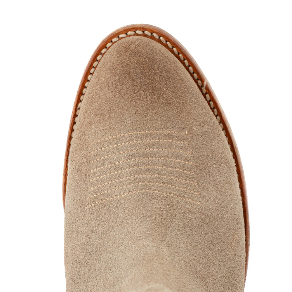 Bottes camarguaise en cuir  - Yopal suede arena - Santiags femme