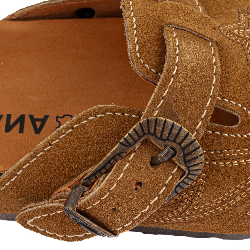Sabots western - Bahia suede beige - sabots femme