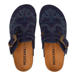 Cowboy clogs - Bahia suede navy - Women