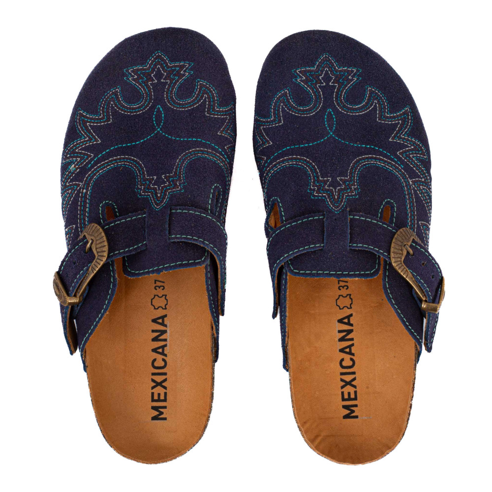 Cowboy clogs - Bahia suede navy - Women