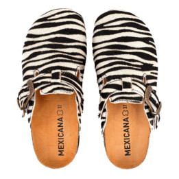 Sabots western - Coral zebra - sabots femme