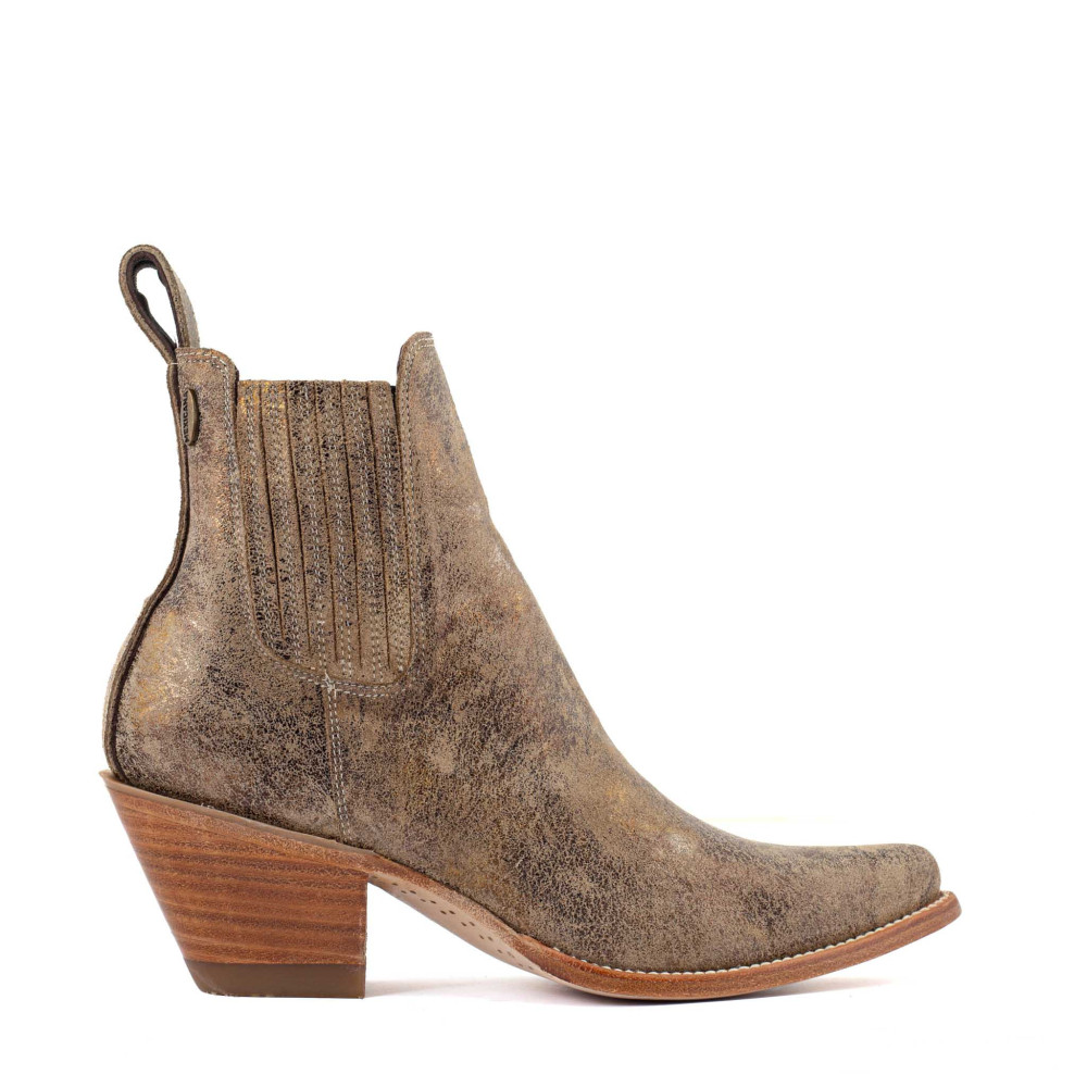 Santiags en cuir - Estudio Crack Sable - Santiags femme
