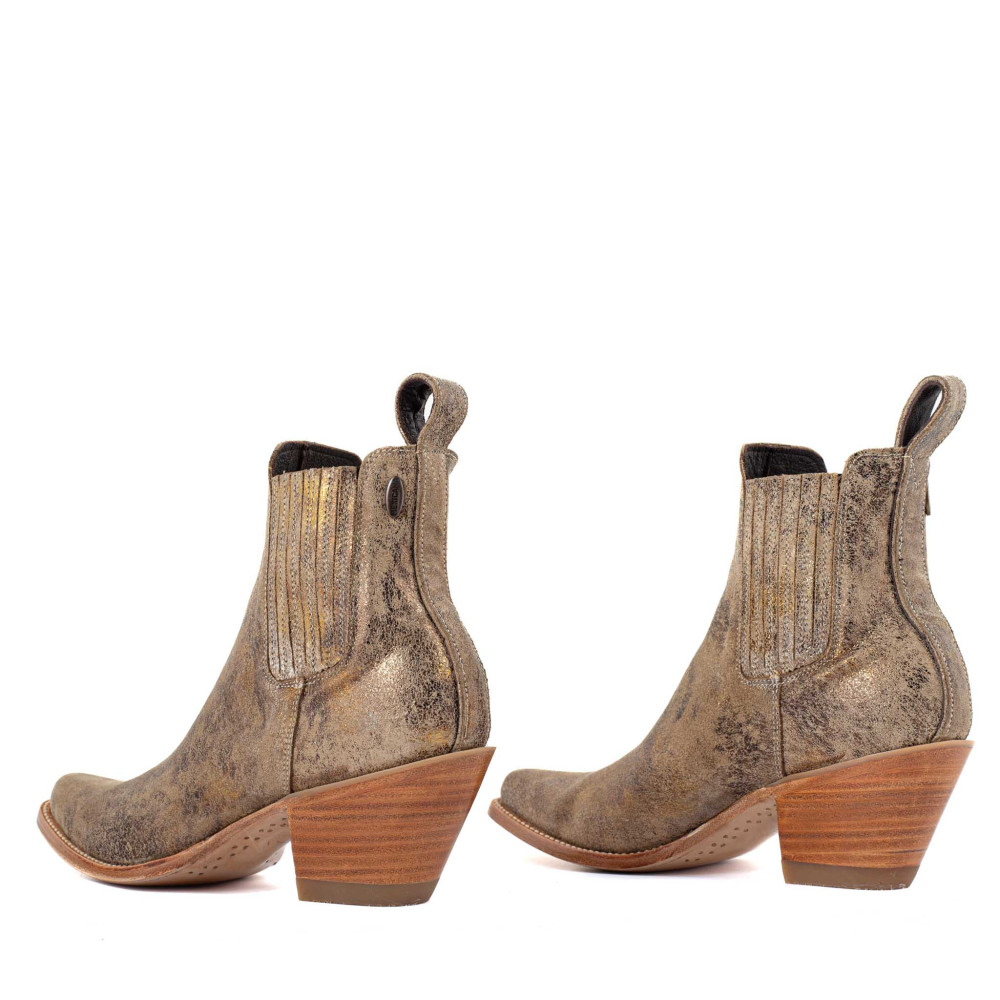 Santiags en cuir - Estudio Crack Sable - Santiags femme