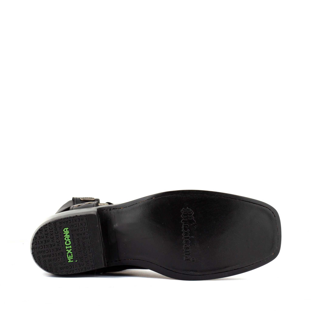 Bottines de moto a bout carré - Kayal 7 Black - Santiags femme