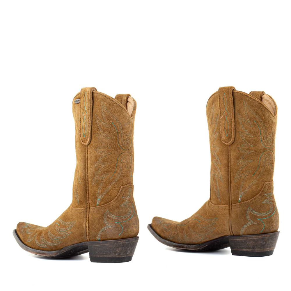 Bottes santiags en cuir, motif aigle - Aguila mex 10 golden brown - Santiags femme